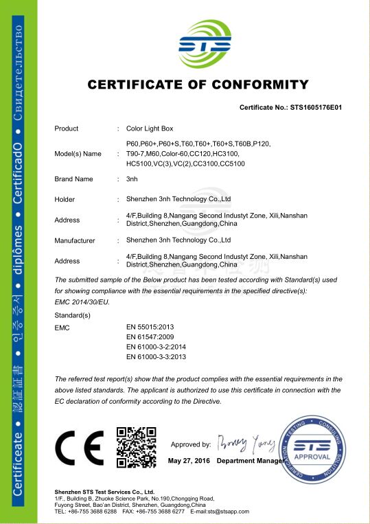 Tilo color light box passed new CE certification